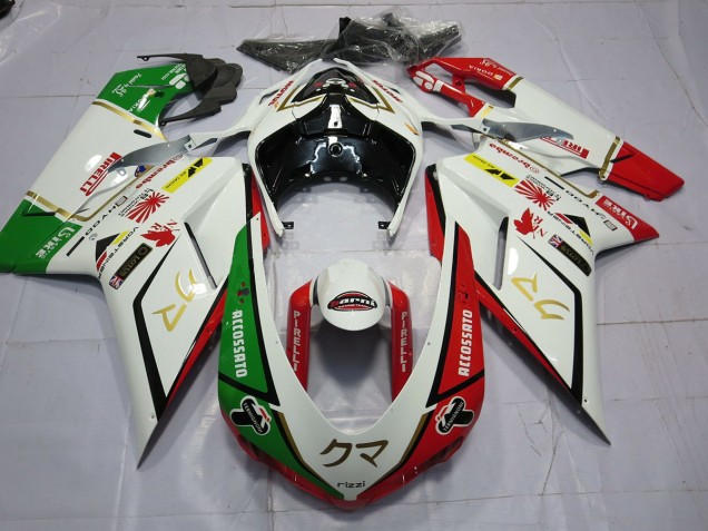 77 Bianco Rosso Verde 07-14 Ducati 848 1098 1198 Carene Moto 77 Bianco Rosso Verde 07-14 Ducati 848 1098 1198 Carene Moto