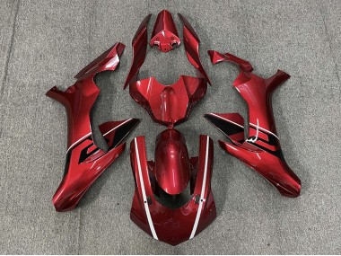 Accenti Rosso Intenso & Bianco & Nero 15-19 Yamaha R1 Carene Moto