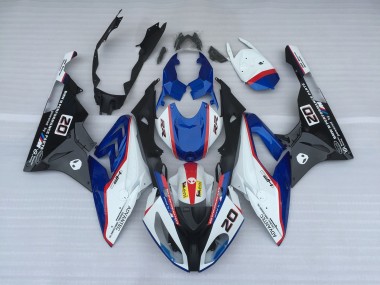 Alien Blu & Bianco 09-14 BMW S1000RR Carene Moto