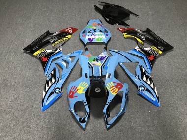 Alieno Blu & Bianco 09-14 BMW S1000RR Carene Moto