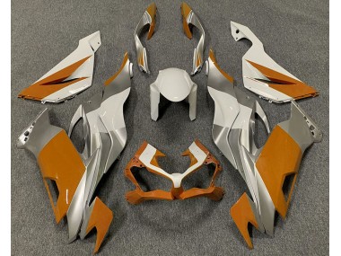 Arancio Bianco & Argento 19-23 Kawasaki ZX6R Carene Moto