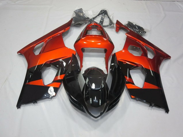 Arancio Bruciato & Nero 03-04 Suzuki GSXR 1000 Carene Moto Arancio Bruciato & Nero 03-04 Suzuki GSXR 1000 Carene Moto