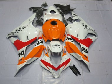 Arancio Chiaro & Bianco Repsol 09-12 Honda CBR600RR Carene Moto