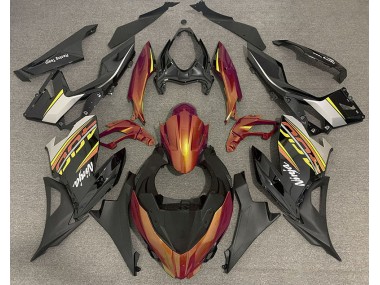 Arancio & Grigio Liquidi 18-23 Kawasaki Ninja 400 Carene Moto