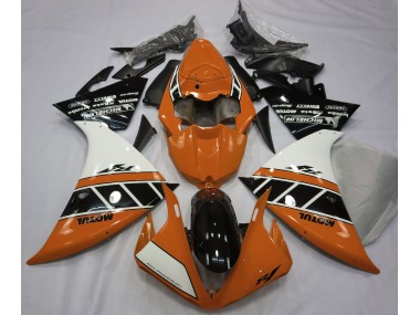 Arancio Lucido Bianco & Nero 12-14 Yamaha R1 Carene Moto