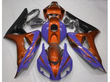Arancio Lucido & Blu Scuro 06-07 Honda CBR1000RR Carene Moto