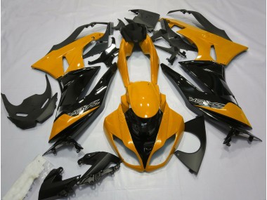 Arancio Lucido & Nero 09-12 Kawasaki ZX6R Carene Moto