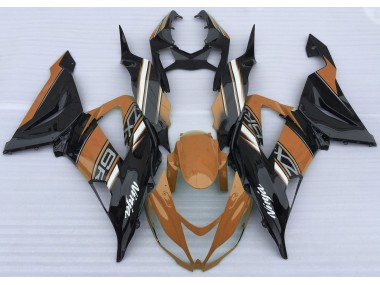 Arancio Lucido & Nero 13-18 Kawasaki ZX6R Carene Moto