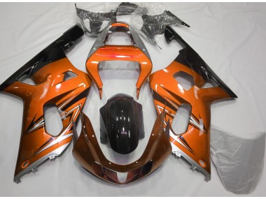 Arancione & Argento 01-03 Suzuki GSXR 600-750 Carene Moto