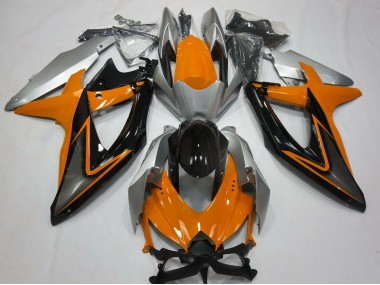 Arancione & Argento 08-10 Suzuki GSXR 600-750 Carene Moto