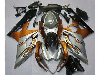 Arancione Argento & Nero 05-06 Suzuki GSXR 1000 Carene Moto