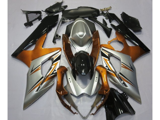 Arancione Argento & Nero 05-06 Suzuki GSXR 1000 Carene Moto Arancione Argento & Nero 05-06 Suzuki GSXR 1000 Carene Moto