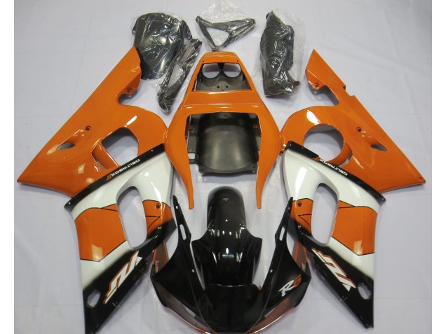 Arancione Bianco & Nero 98-02 Yamaha R6 Carene Moto