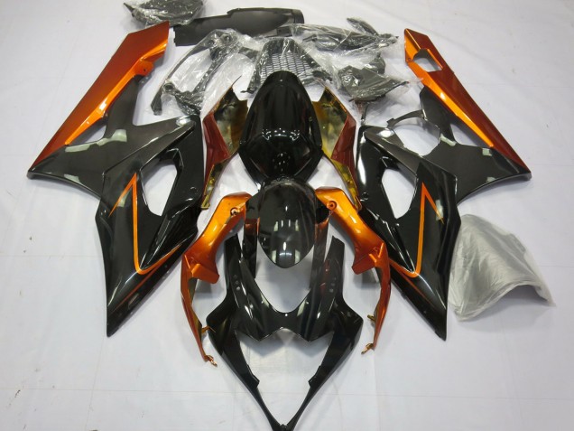 Arancione Bruciato & Nero 05-06 Suzuki GSXR 1000 Carene Moto Arancione Bruciato & Nero 05-06 Suzuki GSXR 1000 Carene Moto