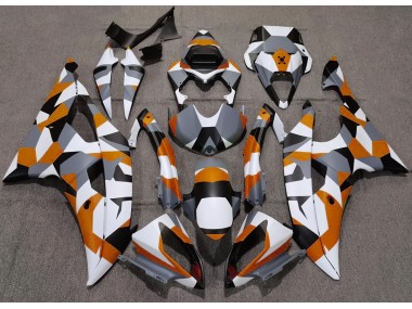 Arancione Camo Tinta Unita 08-16 Yamaha R6 Carene Moto