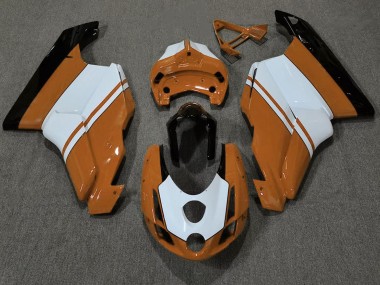 Arancione Lucido & Bianco 03-04 Ducati 749 999 Carene Moto
