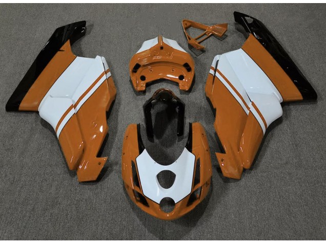 Arancione Lucido & Bianco 03-04 Ducati 749 999 Carene Moto Arancione Lucido & Bianco 03-04 Ducati 749 999 Carene Moto