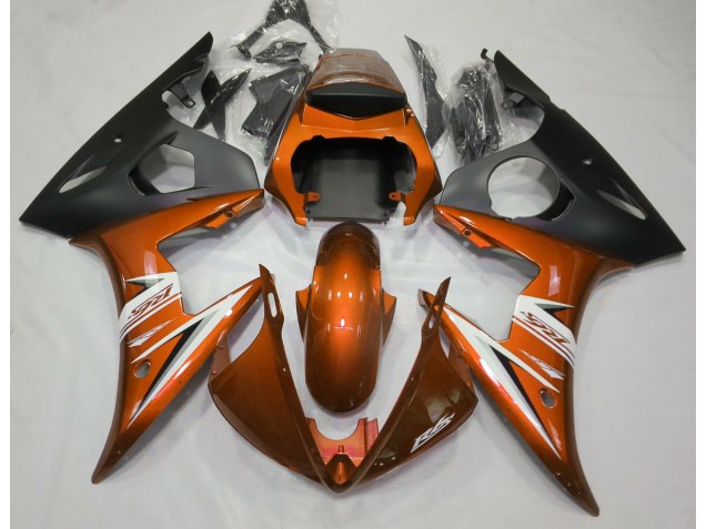 Arancione Lucido & Bianco 03-04 Yamaha R6 Carene Moto Arancione Lucido & Bianco 03-04 Yamaha R6 Carene Moto