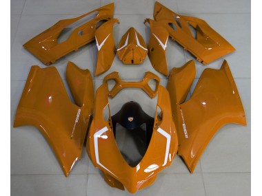 Arancione Lucido & Bianco 11-14 Ducati 1199 Carene Moto
