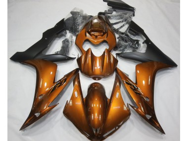 Arancione Lucido & Nero 04-06 Yamaha R1 Carene Moto