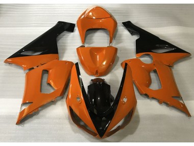 Arancione Lucido & Nero 05-06 Kawasaki ZX6R Carene Moto