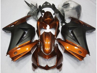 Arancione & Nero Opaco 08-12 Kawasaki Ninja 250 Carene Moto