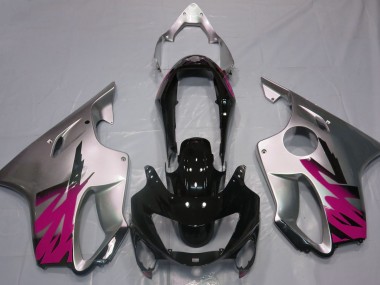 Argento Lucido & Rosa 99-00 Honda CBR600 F4 Carene Moto