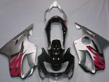 Argento Lucido & Rosso 99-00 Honda CBR600 F4 Carene Moto
