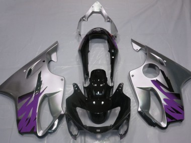 Argento Lucido & Viola 99-00 Honda CBR600 F4 Carene Moto