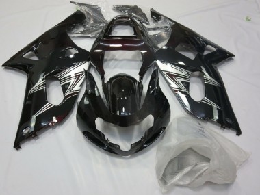 Argento Nero 01-03 Suzuki GSXR 600-750 Carene Moto