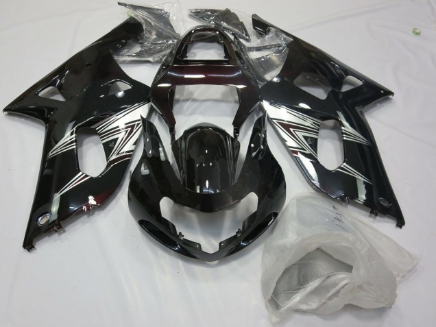 Argento Nero 01-03 Suzuki GSXR 600-750 Carene Moto Argento Nero 01-03 Suzuki GSXR 600-750 Carene Moto