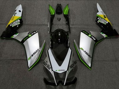 Argento Pirelli & Verde 10-15 Aprilia RSV4 1000 Carene Moto