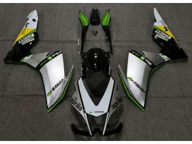 Argento Pirelli & Verde 10-15 Aprilia RSV4 1000 Carene Moto