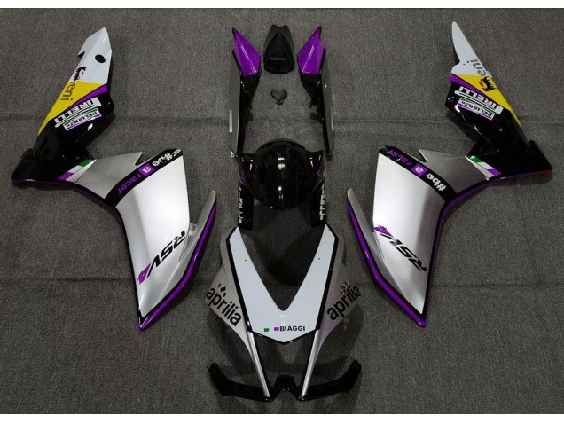 Argento Pirelli & Viola 10-15 Aprilia RSV4 1000 Carene Moto Argento Pirelli & Viola 10-15 Aprilia RSV4 1000 Carene Moto