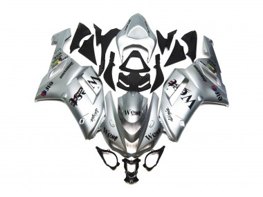 Argento West Lucido 07-08 Kawasaki ZX6R Carene Moto