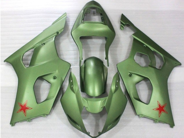 Army Green 03-04 Suzuki GSXR 1000 Carene Moto Army Green 03-04 Suzuki GSXR 1000 Carene Moto
