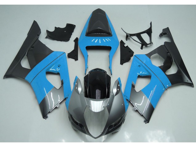Azzurro Argento & Nero 03-04 Suzuki GSXR 1000 Carene Moto Azzurro Argento & Nero 03-04 Suzuki GSXR 1000 Carene Moto