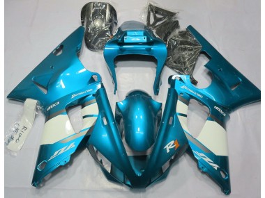 Azzurro & Bianco 00-01 Yamaha R1 Carene Moto