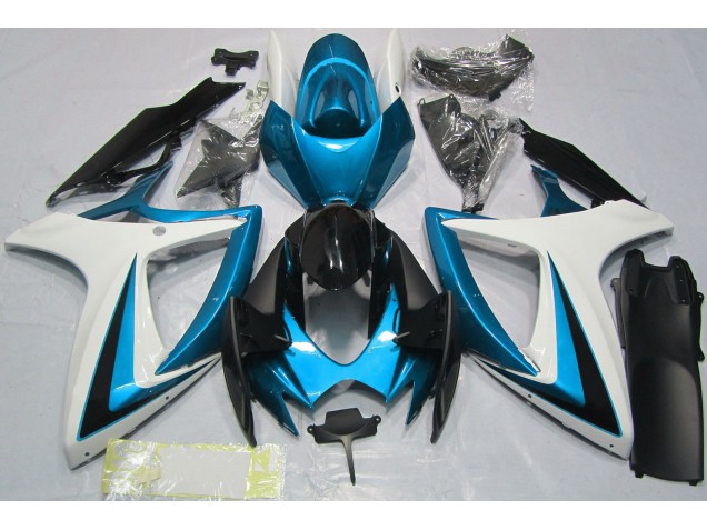 Azzurro & Bianco 06-07 Suzuki GSXR 600-750 Carene Moto Azzurro & Bianco 06-07 Suzuki GSXR 600-750 Carene Moto