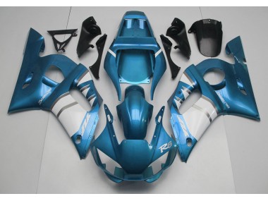 Azzurro & Bianco 98-02 Yamaha R6 Carene Moto