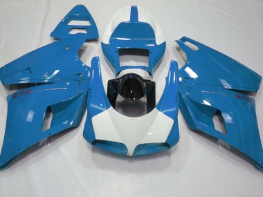 Azzurro & Bianco Lucidi 93-05 Ducati 996 748 916 998 Carene Moto