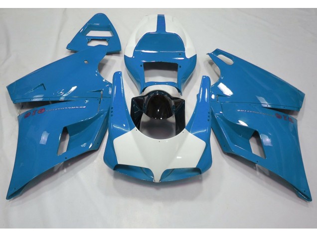 Azzurro & Bianco Lucidi 93-05 Ducati 996 748 916 998 Carene Moto Azzurro & Bianco Lucidi 93-05 Ducati 996 748 916 998 Carene Moto