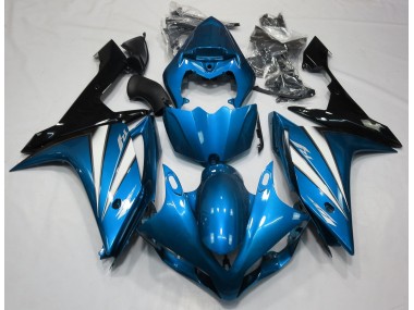 Azzurro Bianco & Nero 07-08 Yamaha R1 Carene Moto
