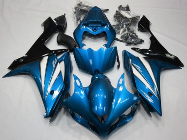 Azzurro Bianco & Nero 07-08 Yamaha R1 Carene Moto