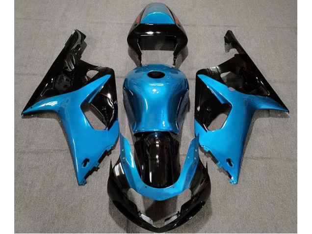 Azzurro Lucido & Nero 01-03 Suzuki GSXR 600-750 Carene Moto Azzurro Lucido & Nero 01-03 Suzuki GSXR 600-750 Carene Moto