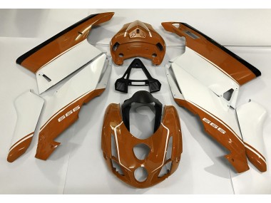 Bianco Arancione & Nero 03-04 Ducati 749 999 Carene Moto