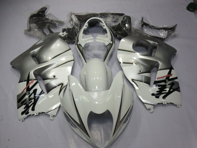 Bianco & Argento 97-07 Suzuki GSXR 1300 Carene Moto Bianco & Argento 97-07 Suzuki GSXR 1300 Carene Moto