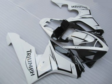 Bianco Argento & Nero 06-08 Triumph Daytona 675 Carene Moto