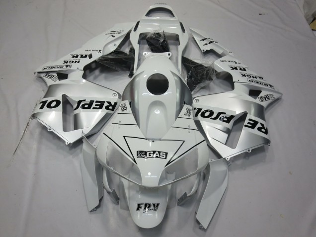 Bianco Argento Repsol 03-04 Honda CBR600RR Carene Moto