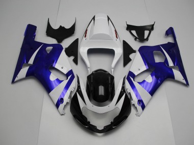 Bianco & Blu 01-03 Suzuki GSXR 600-750 Carene Moto